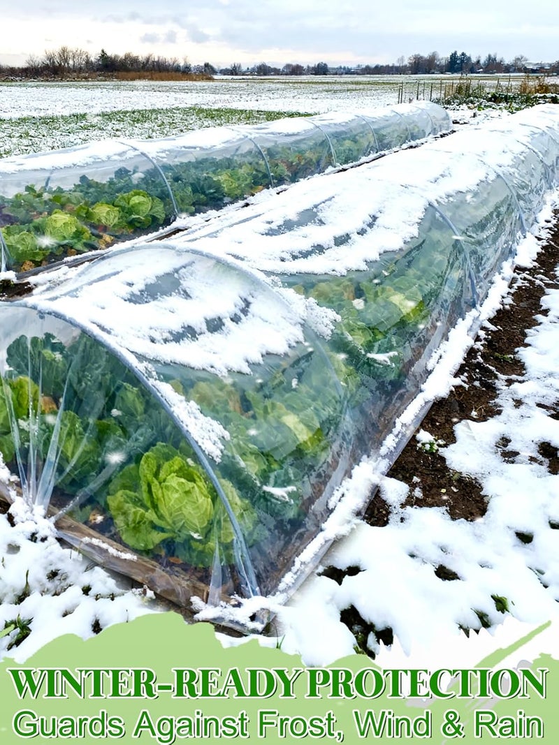 Alphatool Greenhouse Cover Plastic Sheeting - 12 x 25 ft Plant Covers Freeze Protection, Frost Cloths for Outdoor Plants, Clear Floating Row Cover for Outdoors Garden Plants Vegetables Crops - Image 4